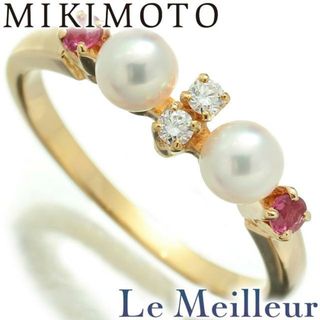 ミキモト(MIKIMOTO)のミキモト リング 指輪 アコヤ真珠 3.6mm ルビー K18 6号 MIKIMOTO  中古 プレラブド 返品OK(リング(指輪))