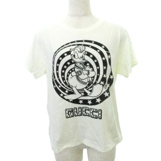 グッチ(Gucci)のグッチ ディズニー ドナルドダック 半袖 Tシャツ ロゴ プリント 薄手 M 白(Tシャツ(半袖/袖なし))