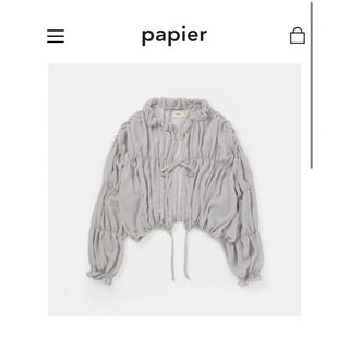 ベリーブレイン(Verybrain)のpapier gathered jacket (カーディガン)