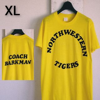 ヴィンテージ(VINTAGE)の80s初期　USA製　スクリーンスターズ　Tシャツ　イエロー　フロッキー　XL(Tシャツ/カットソー(半袖/袖なし))