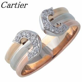 Cartier - カルティエ 2C ダイヤ リング SM スリーカラー ＃54 750WG/YG/PG 新品仕上げ済 Cartier【17294】