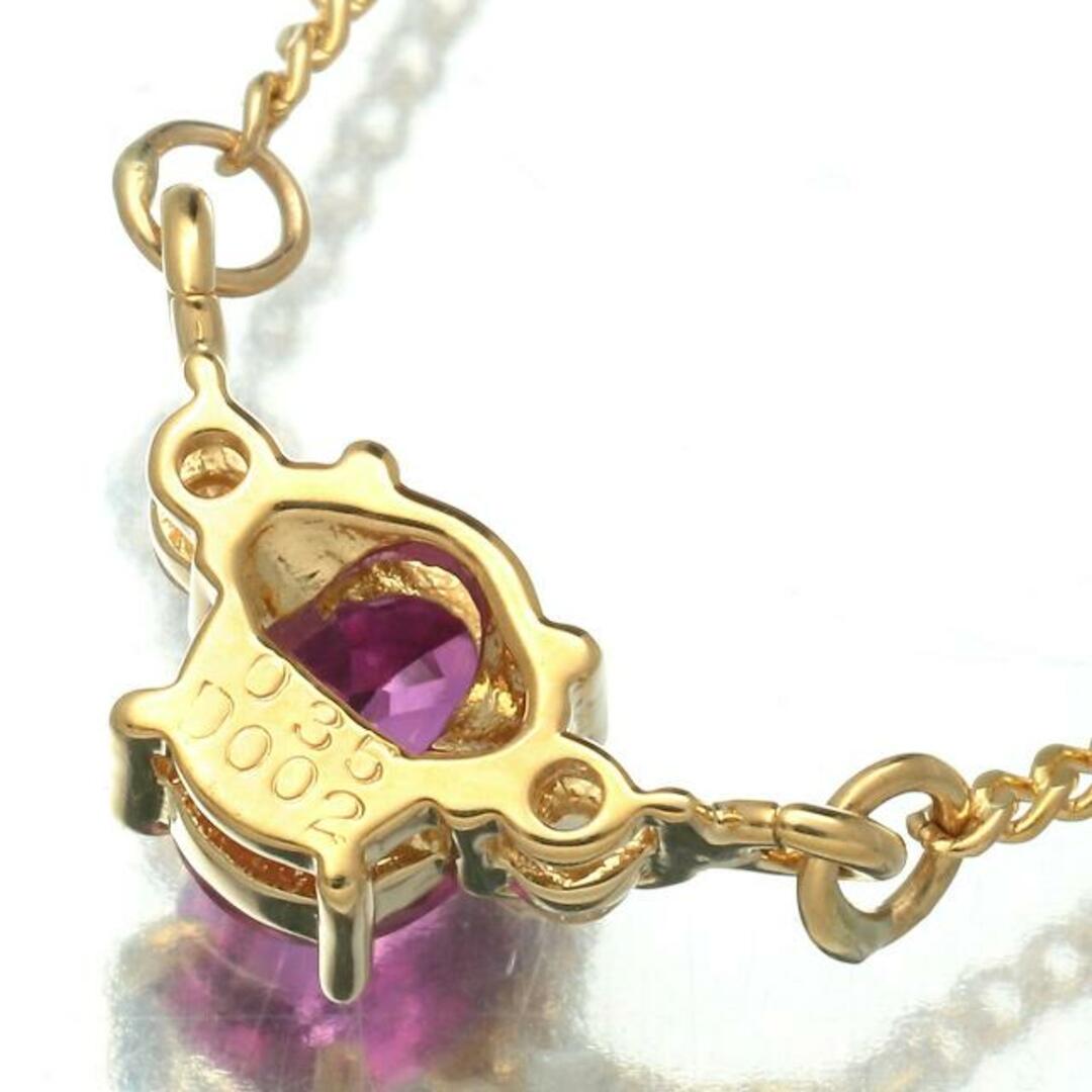 ジュエリーマキ(ジュエリーマキ)のジュエリーマキ Jewelry MAKI デザインネックレス ルビー 0.35ct ダイヤモンド K18 新品仕上げ レディースのアクセサリー(ネックレス)の商品写真