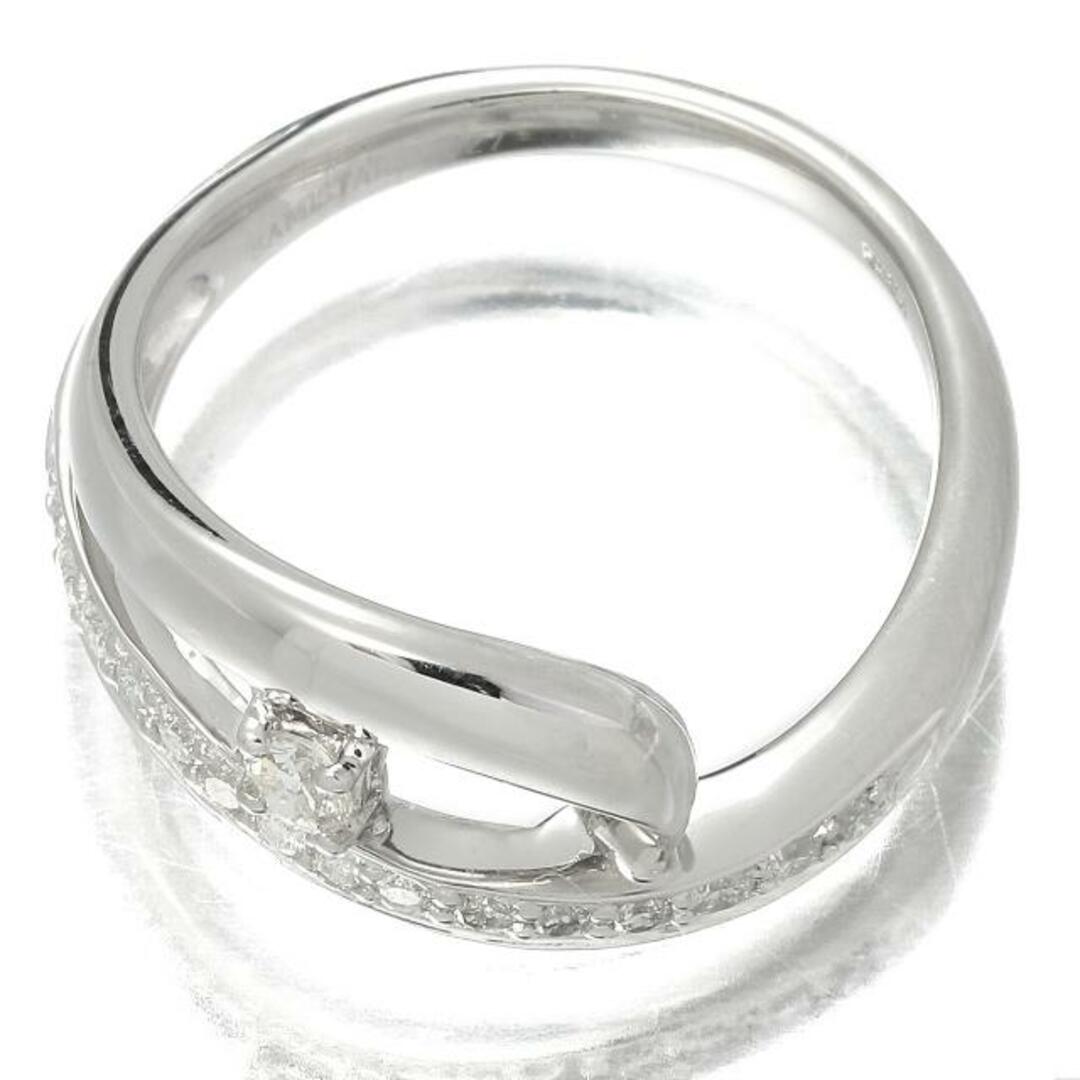 ジュエリーマキ(ジュエリーマキ)のジュエリーマキ サミスターダイヤモンド デザインリング ダイヤモンド 0.27ct K18WG 13号 Jewelry MAKI 新品仕上げ レディースのアクセサリー(リング(指輪))の商品写真