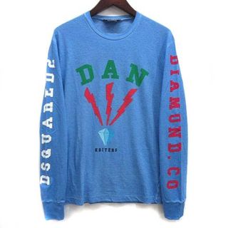 DSQUARED2 - ディースクエアード 20AW マルチプリント 長袖 Tシャツ カットソー ブルー