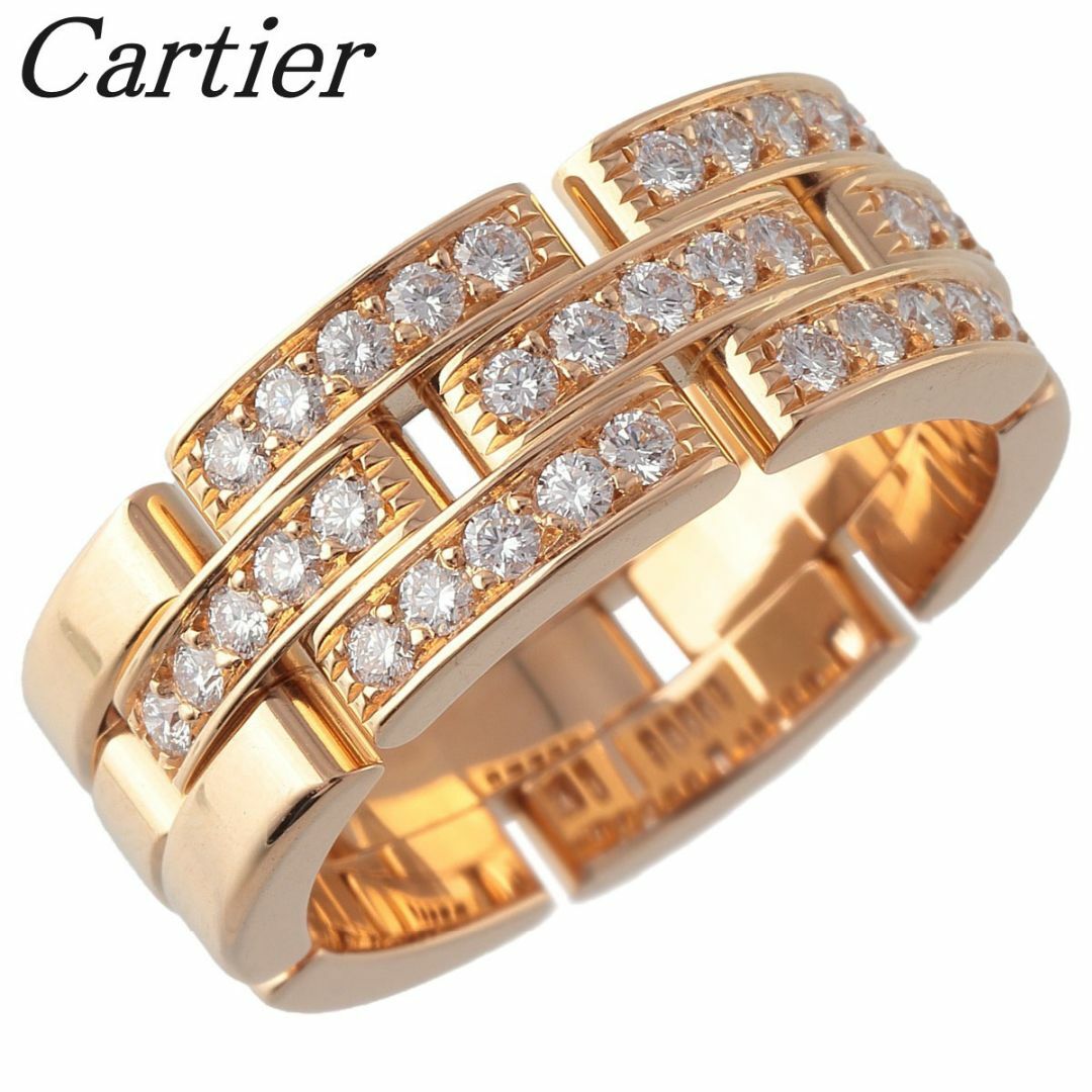 Cartier(カルティエ)のカルティエ マイヨン パンテール リング ハーフダイヤ #56 750YG 箱 保証書(2009年) 新品仕上げ済 Cartier【16805】 レディースのアクセサリー(リング(指輪))の商品写真