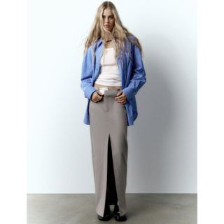 ザラ(ZARA)のZARA、オーバーサイズシャツ、ストライプシャツ(シャツ/ブラウス(長袖/七分))