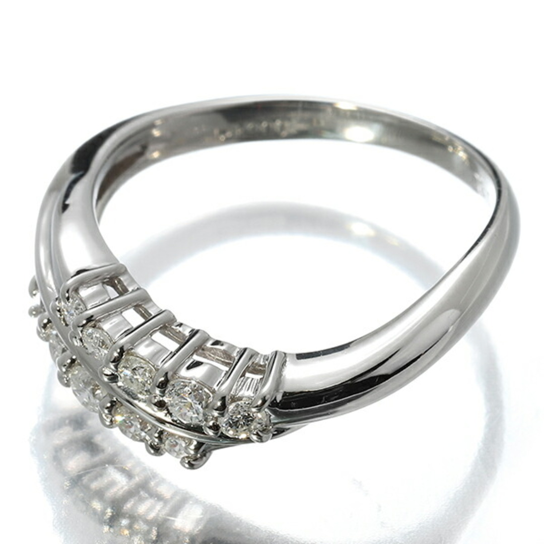 リング 10P ダイヤモンド 0.30ct Pt850 11号 新品仕上げ レディースのアクセサリー(リング(指輪))の商品写真