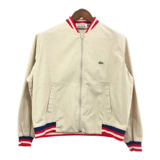 70年代 IZOD LACOSTE アイゾッド ラコステ ブルゾン ジャケット ヴィンテージ ワンポイント ベージュ (メンズ XL) 中古 古着 Q7358(その他)