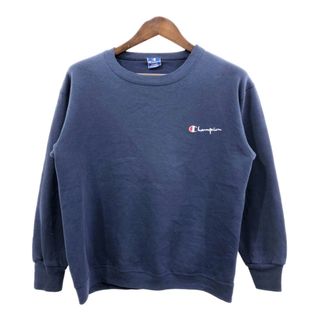 チャンピオン(Champion)の90年代 USA製 Champion チャンピオン スウェット ワンポイント ネイビー (メンズ MEDIUM) 中古 古着 Q7360(スウェット)