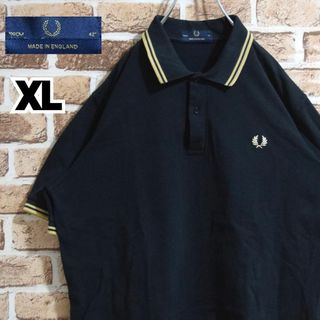 フレッドペリー(FRED PERRY)の《フレッドペリー》英国製　M12　黒×ゴールド　XL相当　半袖ポロシャツ(ポロシャツ)