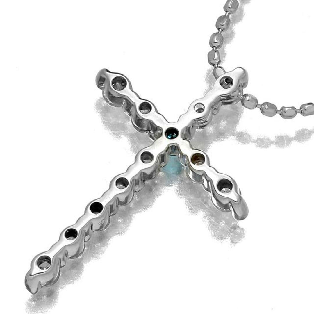 クロスモチーフ ペンダントネックレス ダイヤモンド K18 新品仕上げ レディースのアクセサリー(ネックレス)の商品写真