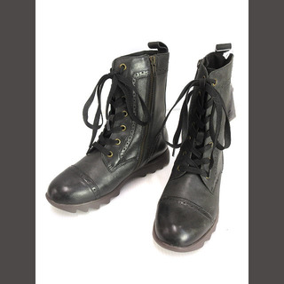 イオコムイオ xMIC ブーツ 黒 23.5 やぎ革 シューズ 靴 センソユニコ(ブーツ)