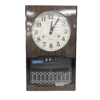 SEIKO - セイコー 1ヵ月巻掛時計 30DAY 掛け時計 壁掛け時計 4PC446 黒 茶