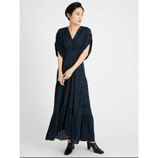 スタイリング(styling/)のstyling/  スタイリング ギャザートップミディワンピース グリーン(ロングワンピース/マキシワンピース)