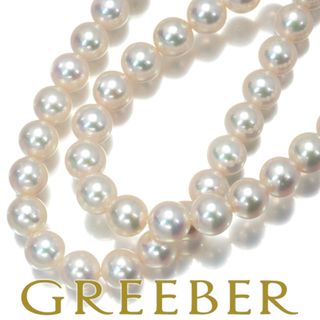 ミキモト(MIKIMOTO)のミキモト ネックレス パール アコヤ真珠 5.5-6.0mm  ロング 2連 シルバー (ネックレス)