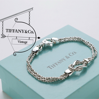 Tiffany & Co. - 美品 ティファニー ヴィンテージ ダブル ロープ ノット 925 ブレスレット