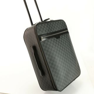 ルイヴィトン(LOUIS VUITTON)の極美品 ルイヴィトン ダミエ グラフィット ペガス55 N23299 レザー 2WAY スーツケース キャリーケース 出張 旅行 メンズ ERM AC4-7(トラベルバッグ/スーツケース)