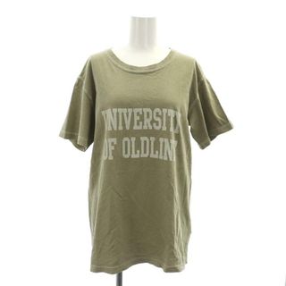 スピックアンドスパン(Spick & Span)のスピック&スパン OLDLINEカレッジTシャツ カットソー 半袖 F カーキ(Tシャツ(半袖/袖なし))