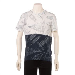 LOUIS VUITTON - 極美品 ルイヴィトン アメリカンズ カップ ヨット 半袖 Ｔシャツ アパレル 服 ホワイト ネイビー Sサイズ メンズ MFT 1016-E12