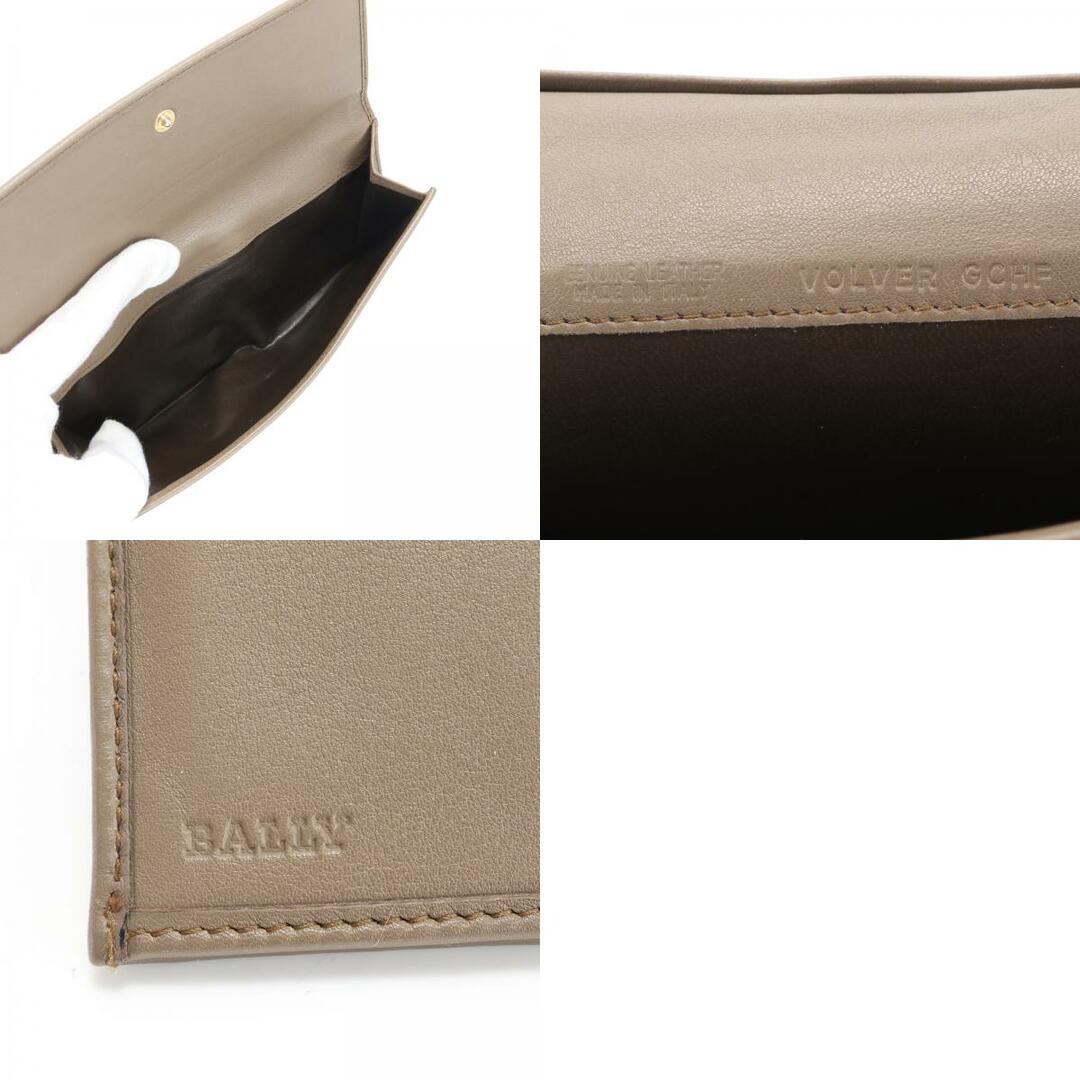 Bally(バリー)の美品 バリー サークル ロゴ ロング ウォレット 長財布 レザー ゴールド 金具 ブラウン 二つ折り財布 メンズ レディース HPE P1-4 レディースのファッション小物(財布)の商品写真