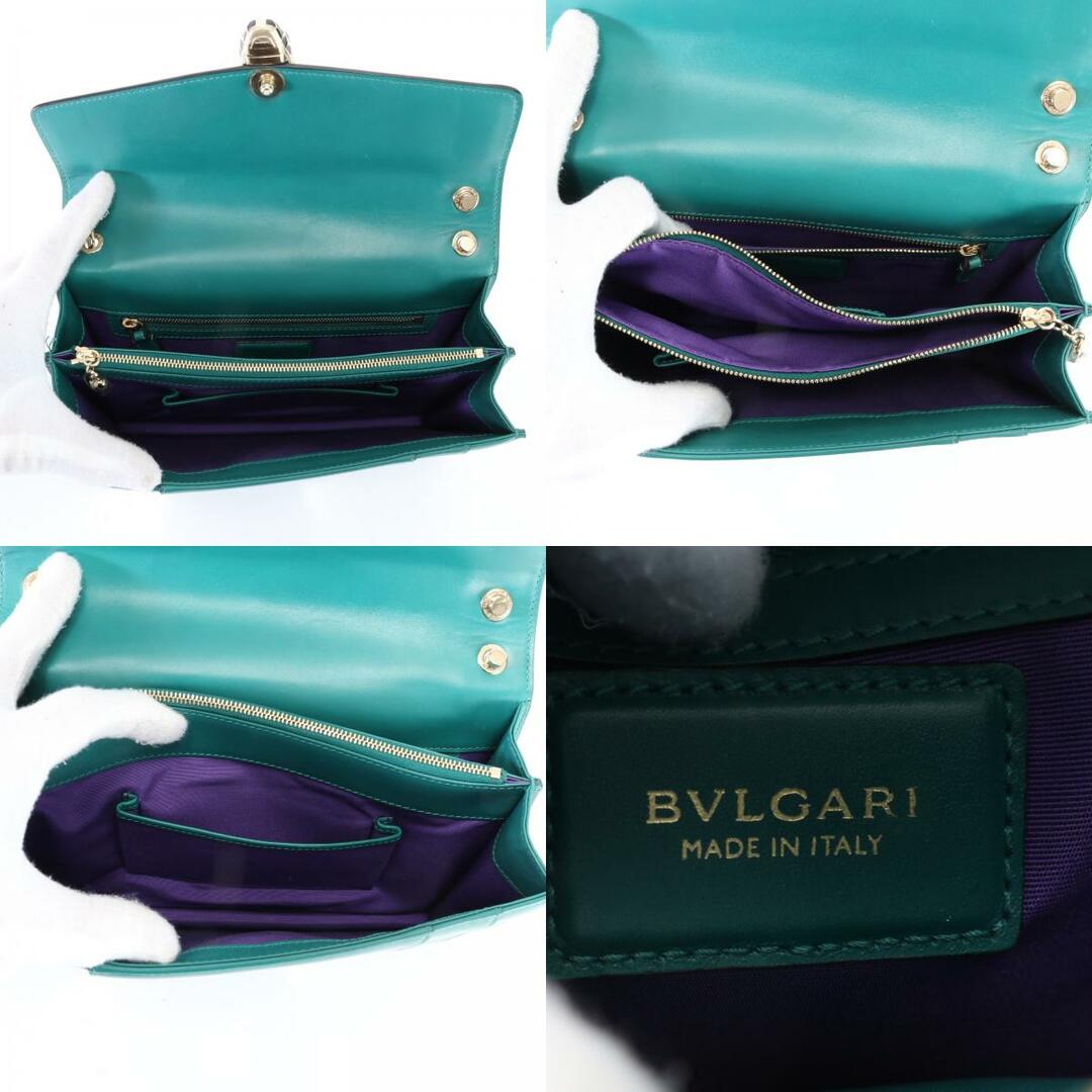 BVLGARI(ブルガリ)の極美品 ブルガリ セルペンティ フォーエバー レザー 2WAY チェーン ショルダーバッグ グリーン 肩掛け ハンド レディース HHM R5-9 レディースのバッグ(ショルダーバッグ)の商品写真