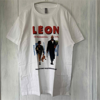 映画LEON マチルダ　レオン　ビッグプリント/ Lサイズ/ホワイト(Tシャツ/カットソー(半袖/袖なし))