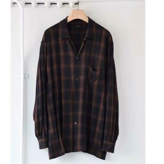 コモリ(COMOLI)の24ss COMOLI レーヨンチェック オープンカラーシャツ(シャツ)