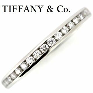 ティファニー(Tiffany & Co.)のティファニー ハーフサークル ダイヤモンド リング 17P 9号弱 2.3mm Pt950(リング(指輪))