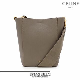 celine - 未使用品 セリーヌ サングル バケット スモール ショルダーバッグ 189303 カーフスキン トープ ゴールド金具