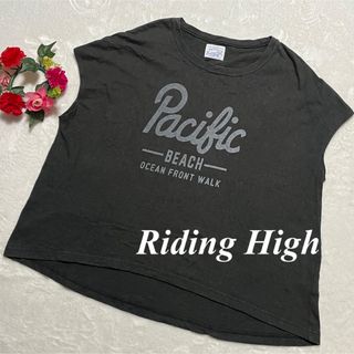 ライディングハイ　Riding High ♡ プリントTシャツ　ノースリーブ　F(シャツ/ブラウス(半袖/袖なし))