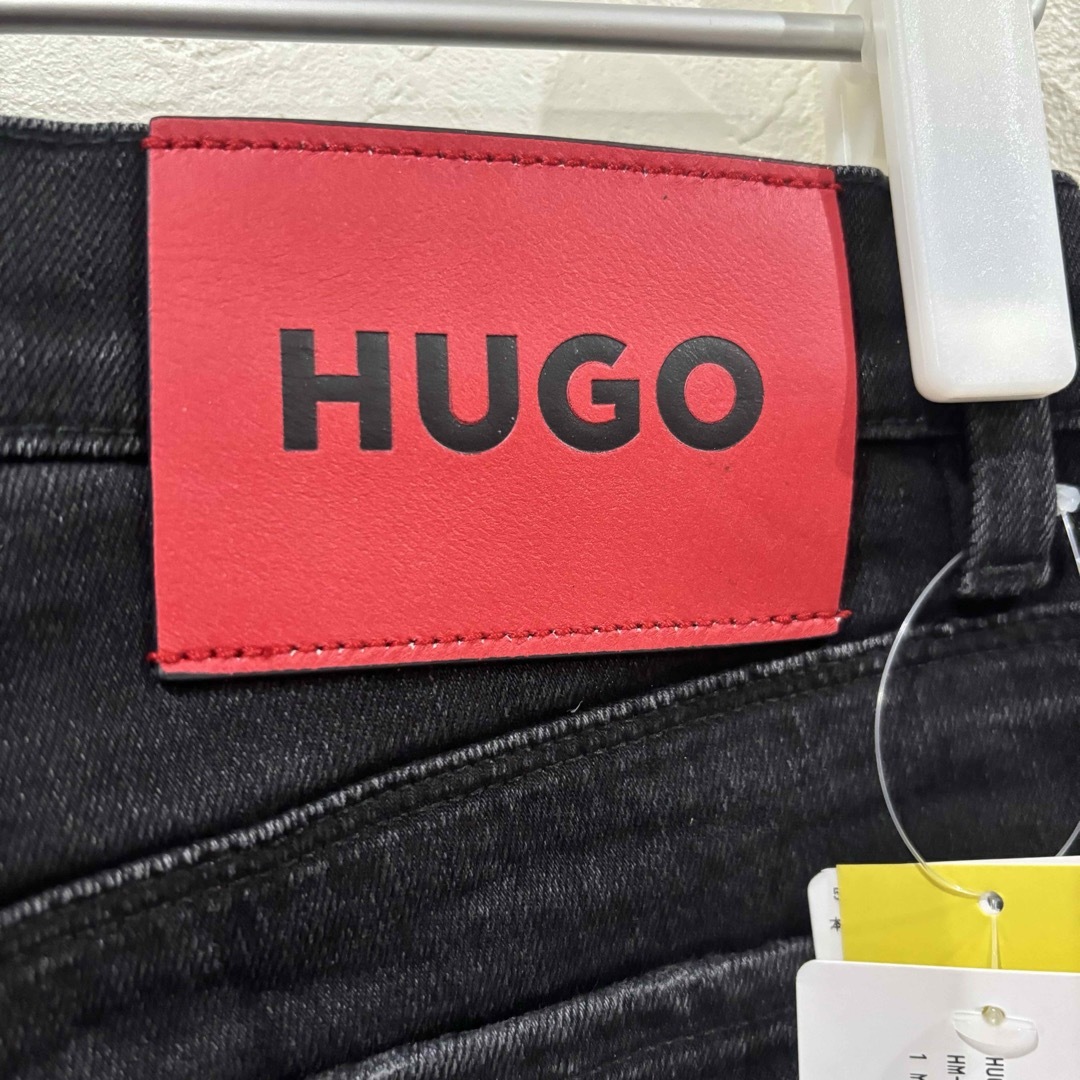 HUGO BOSS(ヒューゴボス)の新品【HUGO】ヒューゴ　スリムフィット ストレッチ パンツ　ブラックジーンズ  メンズのパンツ(デニム/ジーンズ)の商品写真