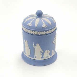 WEDGWOOD - ウェッジウッド(WEDGWOOD) ジャスパー ブルー シュガーポット 【中古】 JA-18920