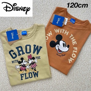 ディズニー(Disney)の新品★Disney ミッキー コットン 半袖Tシャツ 2枚 キッズ 120cm(Tシャツ/カットソー)