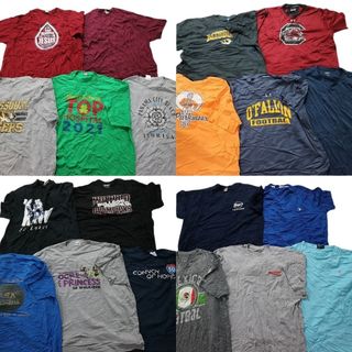 古着卸 まとめ売り カラーmix プリント 半袖Tシャツ 20枚セット (メンズ 2XL )  ワンポイント ラルフローレン カレッジ風 MT1572(その他)