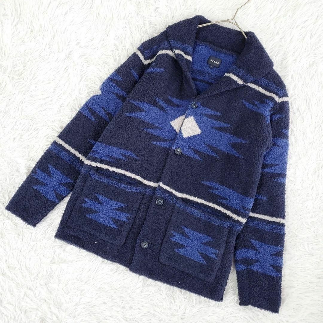 BEAMS - 《BEAMS》ビームス(S)メンズネイティブ柄フリース BEAMS - 《BEAMS》ビームス(S)メンズネイティブ柄フリース