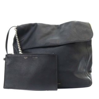 セリーヌ(celine)のセリーヌ フィービー期 ショルダーバッグ ワンショルダー チェーン レザー 黒(ショルダーバッグ)