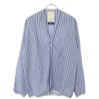 KIMURA キムラ Narrowing Cardigan ストライプシャツカーディガン  ブルー 5(シャツ)