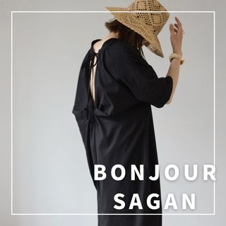 ボンジュールサガン(BONJOUR SAGAN)の"新品・タグ付"バックデザインVネックワンピース/BONJOUR SAGAN(ロングワンピース/マキシワンピース)