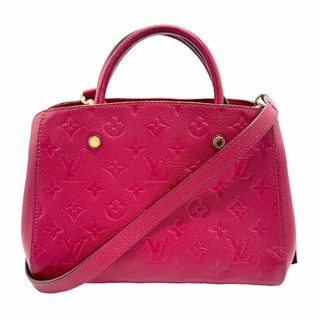 ルイヴィトン(LOUIS VUITTON)のルイ ヴィトン LOUIS VUITTON ハンドバッグ ショルダーバッグ モノグラム アンプラント モンテーニュBB モノグラムアンプラント レッド系 レディース M43730 送料無料【中古】 z1091(ハンドバッグ)