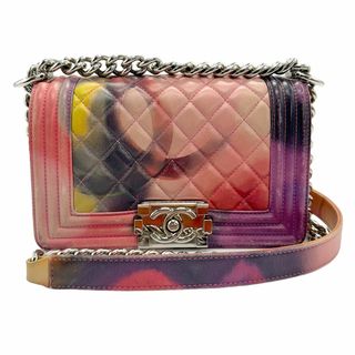 シャネル(CHANEL)のシャネル CHANEL ショルダーバッグ ボーイシャネル レザー マルチカラー シルバー レディース 送料無料【中古】 z1150(ショルダーバッグ)