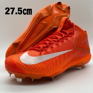 ナイキ(NIKE)のNIKE  野球 スパイク トラウト オレンジ 金具 27.5㎝ ミドルカット(シューズ)