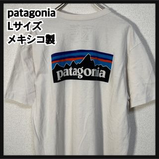 パタゴニア(patagonia)の【パタゴニア】メキシコ製　半袖Tシャツ　デカロゴ　白T　ワンポイントロゴ72(Tシャツ/カットソー(半袖/袖なし))