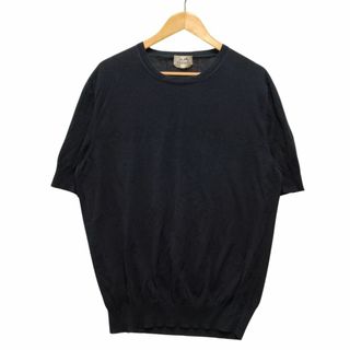 エルメス(Hermes)のHERMES エルメス ホースデザイン ニット Tシャツ 薄手 ネイビー サイズXXL 正規品 / 34403(Tシャツ/カットソー(半袖/袖なし))