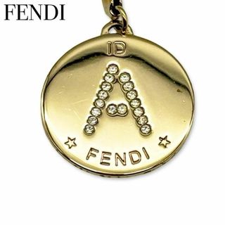 フェンディ(FENDI)のフェンディ A ラインストーン キーホルダー チャーム レディース ゴールド(チャーム)