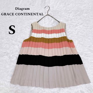 GRACE CONTINENTAL - ダイアグラム グレースコンチネンタル プリーツ ブラウス ノースリーブ ボーダー