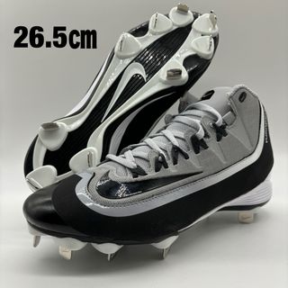 ナイキ(NIKE)のNIKE 野球 スパイク 金具 ブラック グレー 黒 26.5㎝ ミドルカット(シューズ)