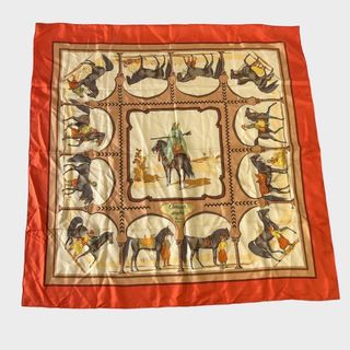 エルメス(Hermes)のエルメス カレ 90 ARABES アラブの馬 レディース% 大判スカーフ(バンダナ/スカーフ)