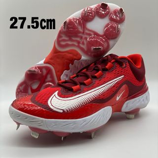 ナイキ(NIKE)のNIKE 野球　スパイク　金具 レッド 赤 27.5㎝ ローカット 軽量(シューズ)