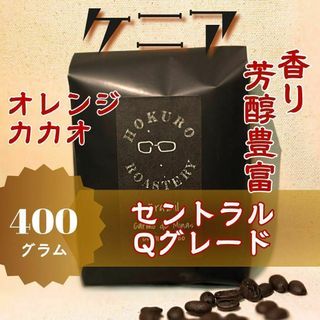 ケニア セントラル Qグレード 400g 自家焙煎コーヒー豆(コーヒー)