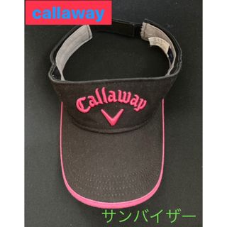 Callaway Golf - キャロウェイ ゴルフ サンバイザー レディース ブラック　ピンク 中古